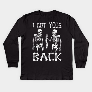 I Got Your Back Skeleton Halloween Kids Long Sleeve T-Shirt